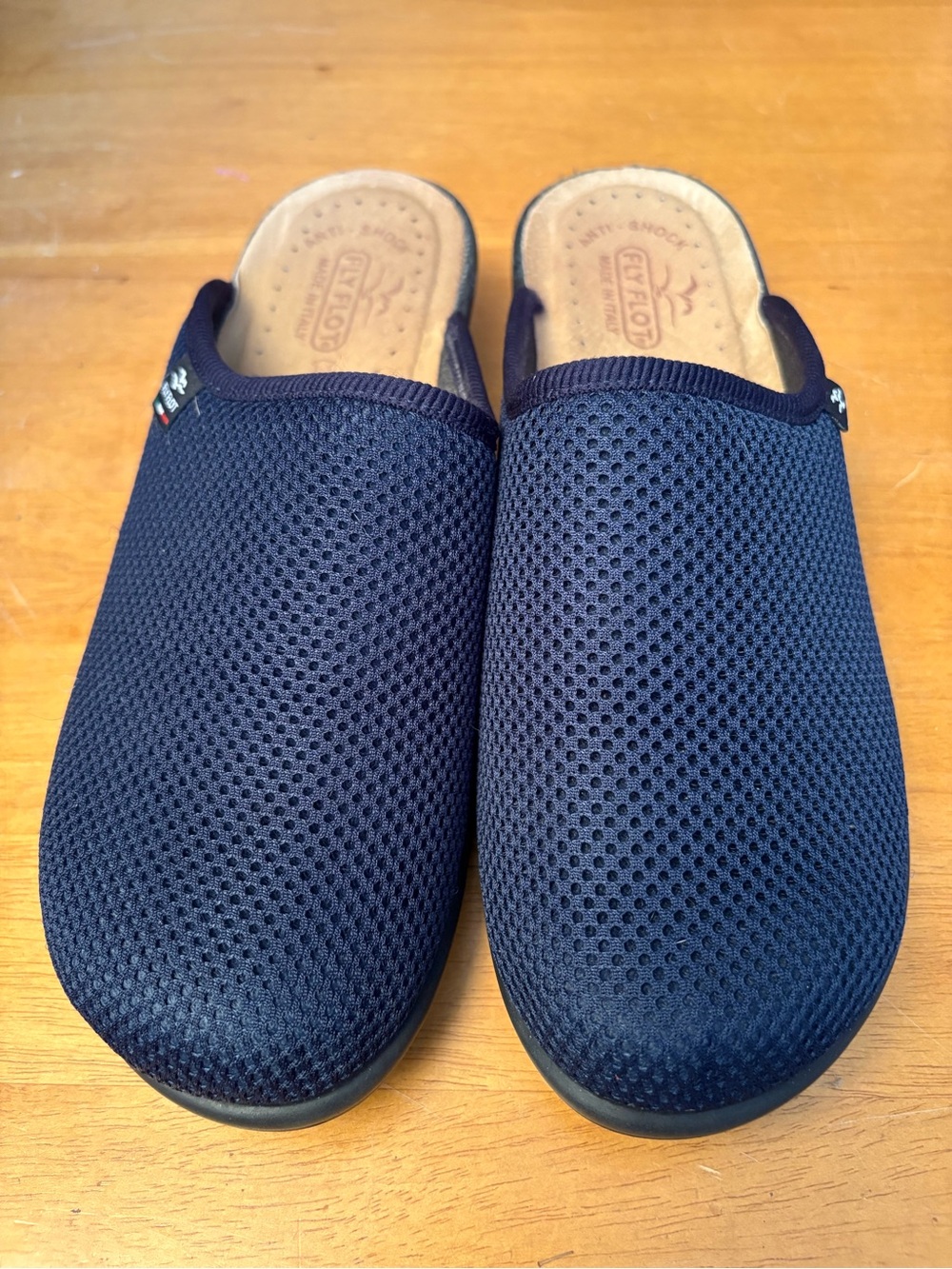 Women’s Navy Mesh Slip-On Clogs